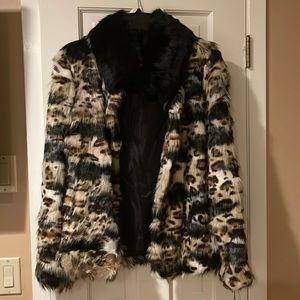 NWT Gorgeous Faux Fur Reversible Coat
